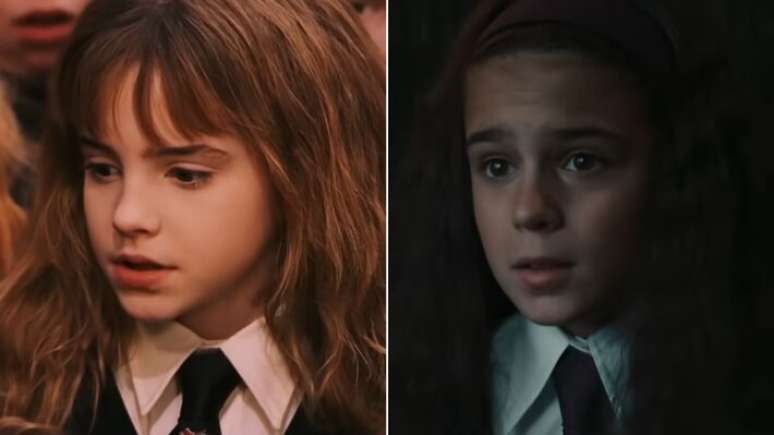Compara&ccedil;&atilde;o entre os atores e personagens do primeiro filme da saga 'Harry Potter' nos cinemas e da s&eacute;rie, que deve fazer sua estreia em dezembro de 2026 no HBO Max.