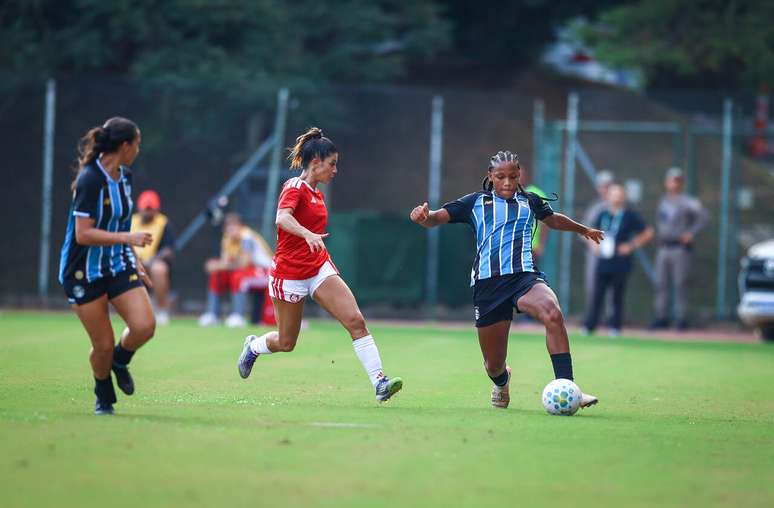 Internacional e Gr&ecirc;mio duelaram neste s&aacute;bado (28) pelo Campeonato Brasileiro feminino &ndash; Lucas Uebel/Gr&ecirc;mio FBPA