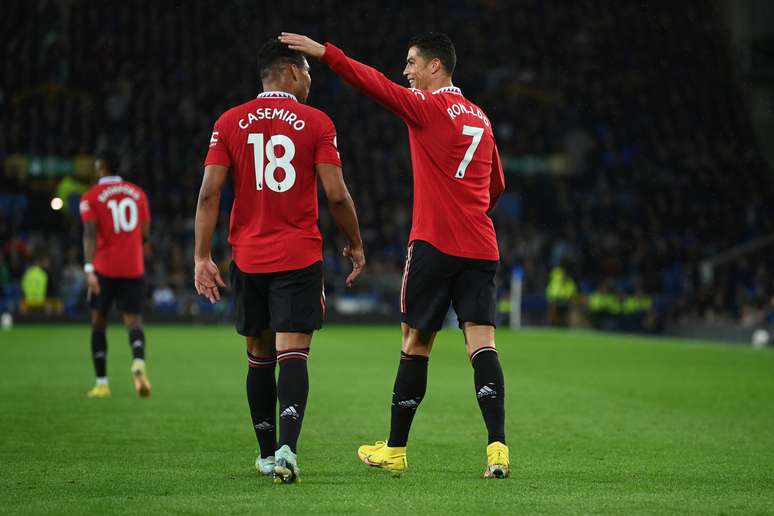 Casemiro e Cristiano Ronaldo pelo Manchester United 