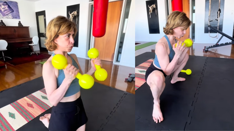 ఫెర్నాండా టోర్రెస్ బలం మరియు నిర్వచనంపై దృష్టి సారించి చేయి శిక్షణను నిర్వహిస్తుంది