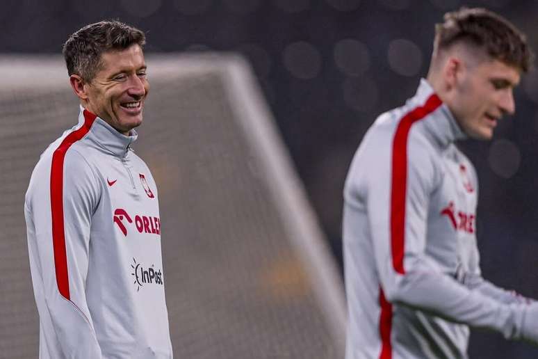 పోలిష్ జట్టు కార్యకలాపాల సమయంలో లెవాండోస్కీ -