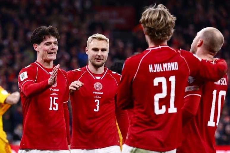 Dinamarca venceu a Maced&ocirc;nia do Norte e se classificou &ndash;