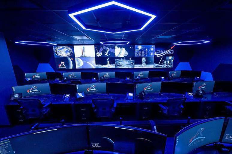 Sala do Centro Marshall de Voos Espaciais no Alabama (Estados Unidos)