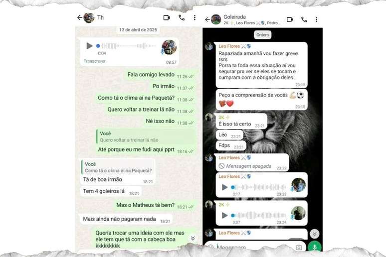 Parte das provas utilizadas pelo goleiro &ndash;