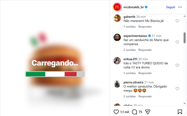 McDonald&acute;s publica mensagem enigm&aacute;tica e anima brasileiros nas redes sociais