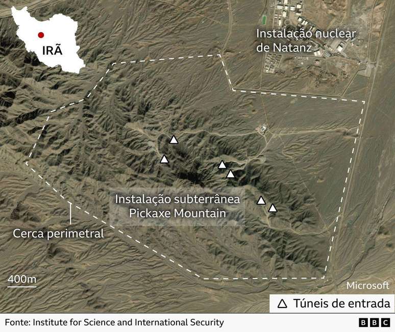 Imagem mostra a instala&ccedil;&atilde;o nuclear de Natanz