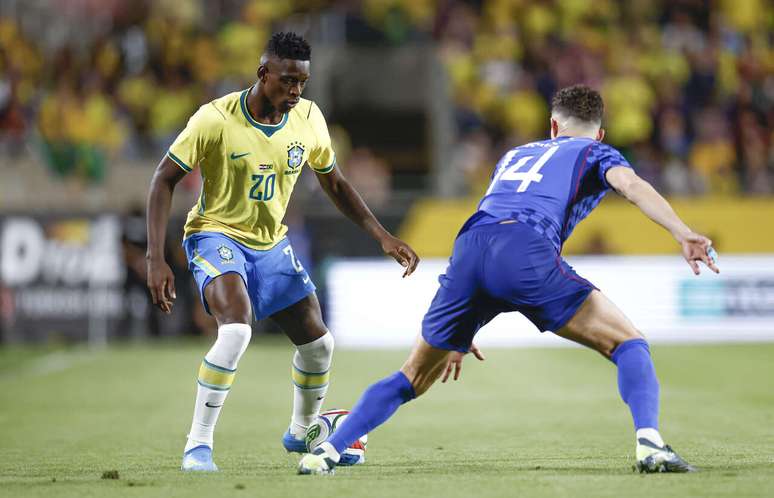 Luiz Henrique em a&ccedil;&atilde;o no amistoso diante da&nbsp; Cro&aacute;cia, em Orlando (EUA) &ndash;