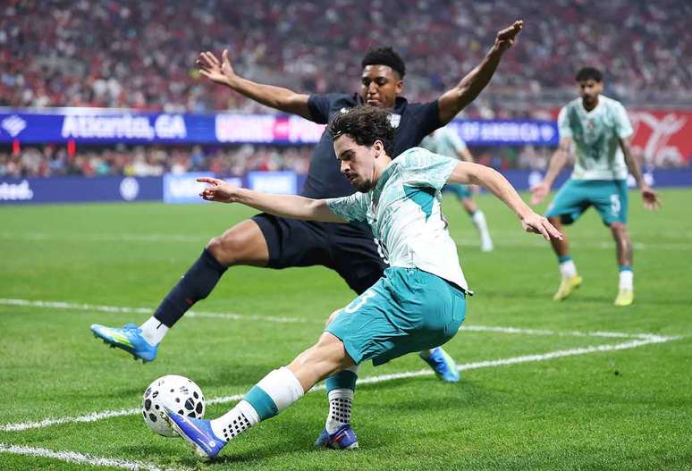 Vitinha em a&ccedil;&atilde;o no amistoso entre Portugal e Estados Unidos, em Atlanta &ndash;