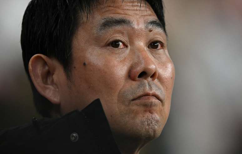 Hajime Moriyasu antes da vit&oacute;ria sobre a Inglaterra 