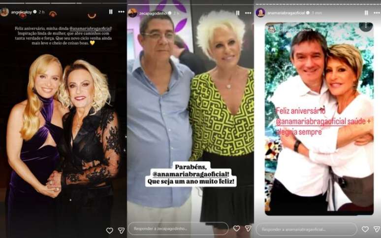No anivers&aacute;rio de 77 anos, Ana Maria Braga recebe mensagens de famosos