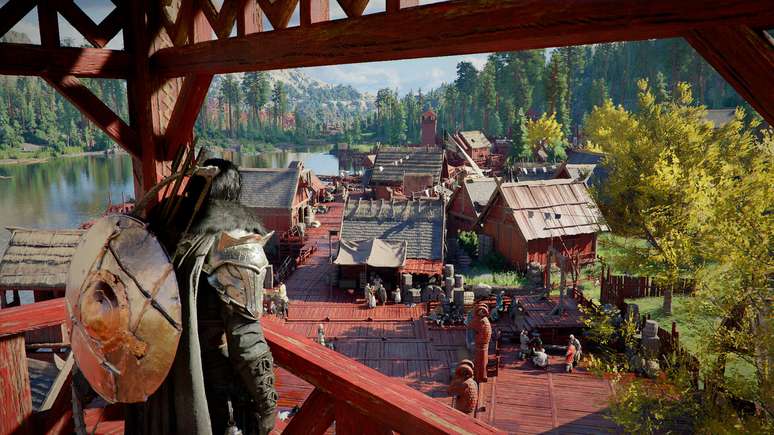 Cada cidade em Crimson Desert tem lojas e NPCs com os quais voc&ecirc; pode interagir