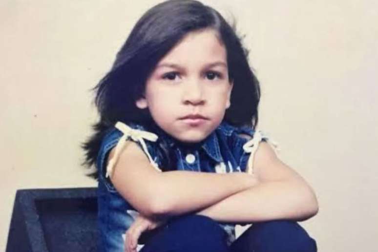 Priscilla Alc&acirc;ntara durante sua inf&acirc;ncia