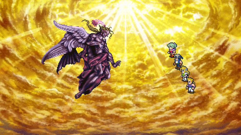 A batalha final contra Kefka em sua forma divina