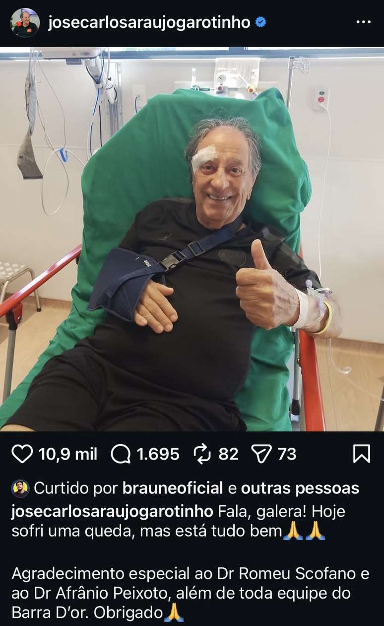 ஜோஸ் கார்லோஸ் அராஜோ தனது சமூக வலைப்பின்னல்களில் - 