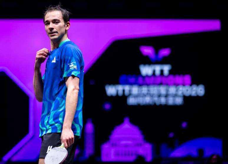 Hugo Calderano avan&ccedil;ou &agrave;s semifinais da Copa do Mundo de T&ecirc;nis de Mesa.