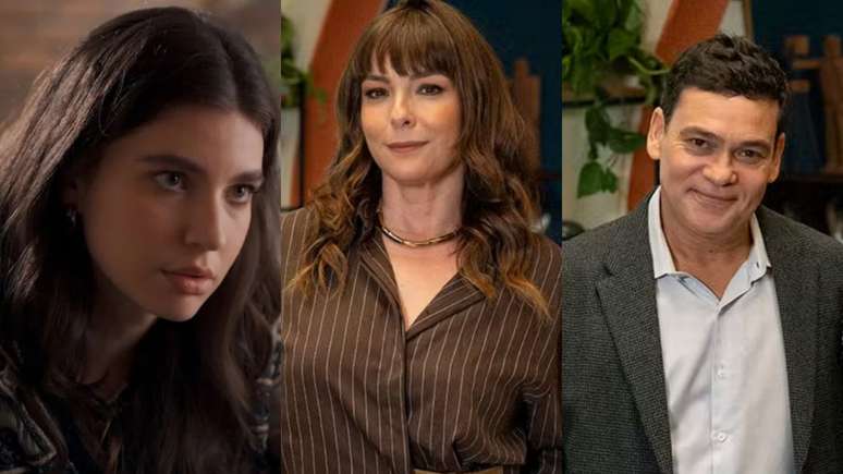 Lorena (Alanis Guillen), Violeta (Regiane Alves) e Henrique Fragoso (Claudio Gabriel) de Tr&ecirc;s Gra&ccedil;as (Reprodu&ccedil;&atilde;o/TV Globo)