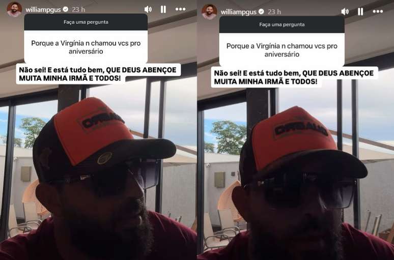 William Gusm&atilde;o confirmou que n&atilde;o foi chamado para festa de Virginia 