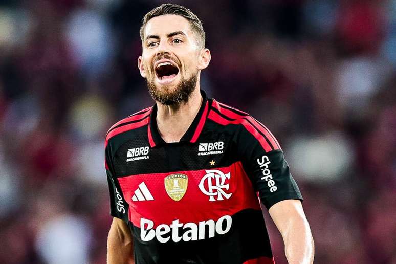 Jorginho marcou um dos gols do Flamengo na vit&oacute;ria sobre o Santos &ndash;