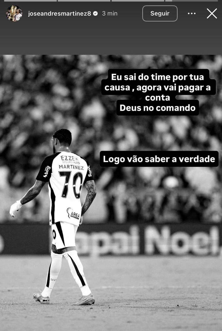 Publica&ccedil;&atilde;o de Mart&iacute;nez ap&oacute;s a demiss&atilde;o de Dorival &ndash;