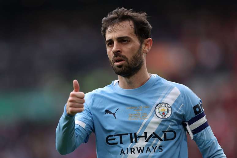 LONDON, ENGLAND &ndash; MARCH 22: Bernardo Silva of Manchester City during the Carabao Cup Final match Arsenal and between Manchester City at Wembley Stadium on March 22, 2026 in London, England. (Photo by Justin Setterfield/Getty Images)