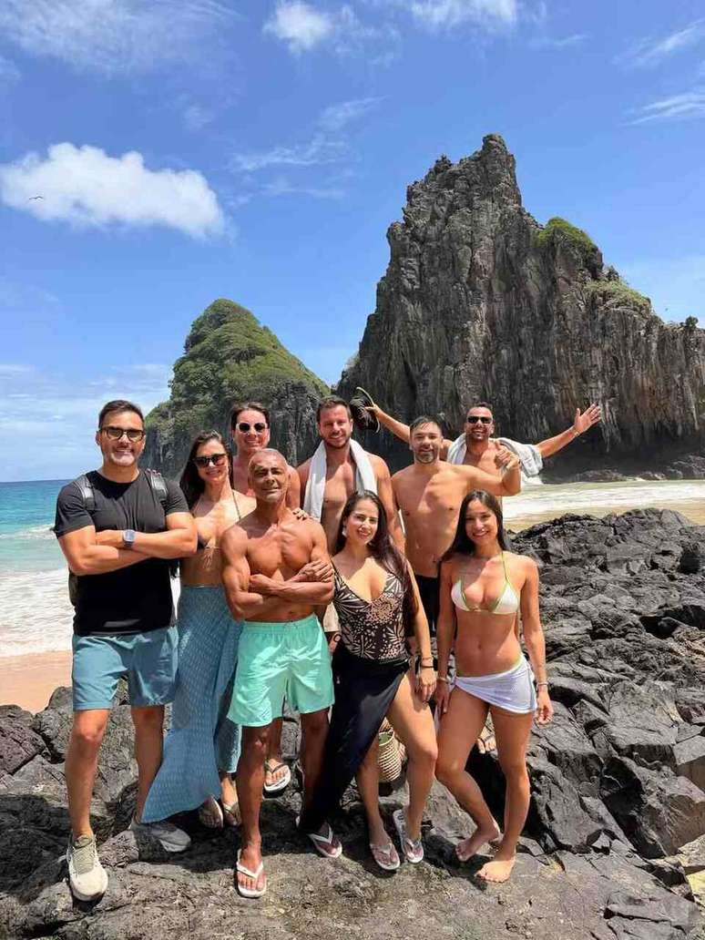 Registro do grupo em Fernando de Noronha &ndash;