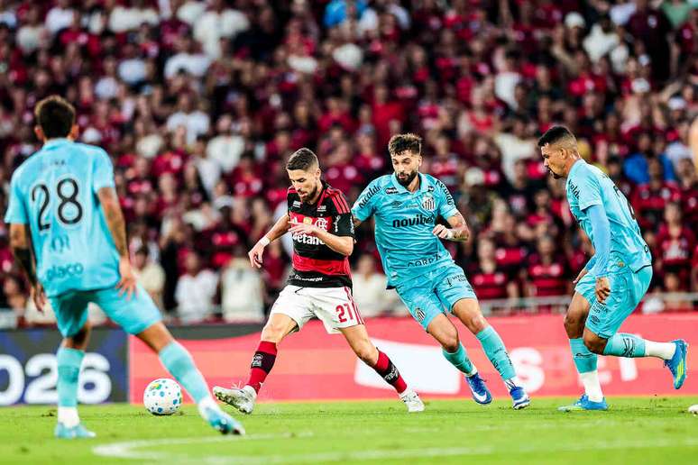 Jorginho marcou contra o Santos, mas desfalca o Flamengo na Libertadores por les&atilde;o &ndash;