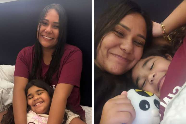 Chaiany Andrade reencontra filha, Lara