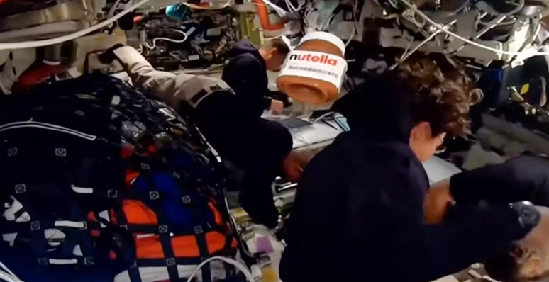 Transmiss&atilde;o flagrou pote de Nutella flutuando na espa&ccedil;onave Orion