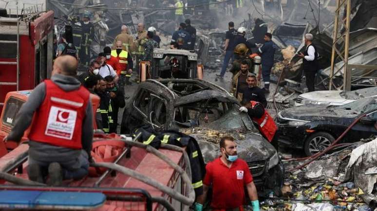 Ataques de Israel contra o L&iacute;bano nesta quarta-feira deixou estragos em Beirute e no sul do pa&iacute;s