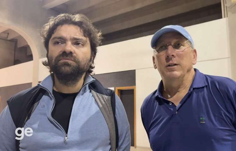 Jo&atilde;o Paulo Magalh&atilde;es Lins &ndash; presidente do Botafogo &ndash; e John Textor &ndash; dono da SAF do Botafogo &ndash;