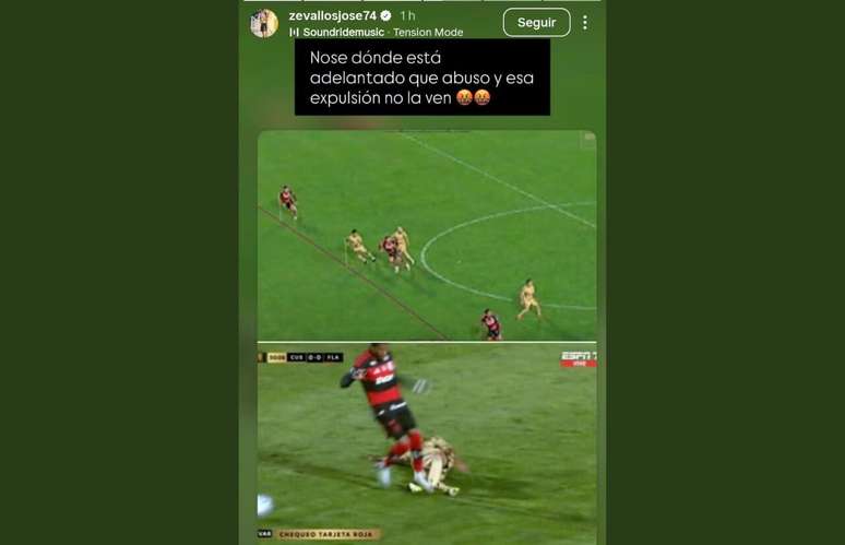 Zevallos protesta contra arbitragem em derrota do Cusco para o Flamengo &ndash;