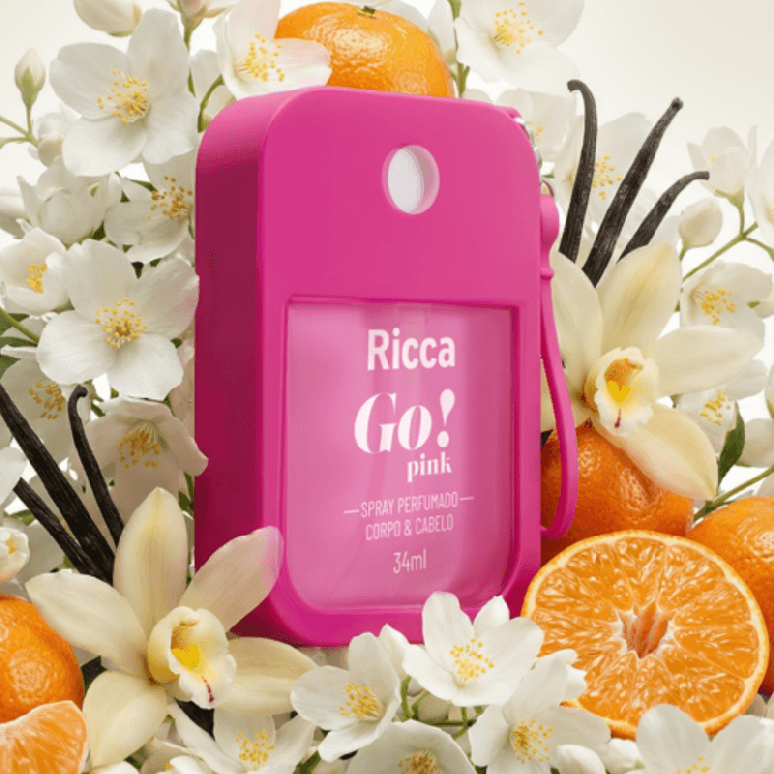 Spray Perfumado Desodorante Col&ocirc;nia Go! Pink Ricca 34ML - Ricca