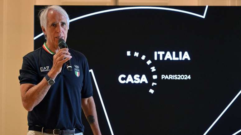 Giovanni Malag&ograve; durante evento do CONI 