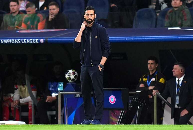 &Aacute;lvaro Arbeloa durante a partida de ida contra o Bayern de Munique, nas quartas de final da Champions &ndash;