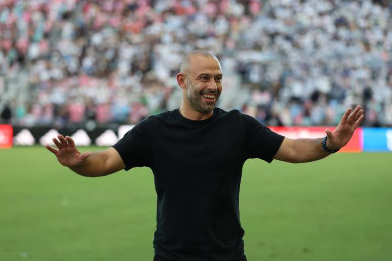 Mascherano comemorando um dos gols do Inter Miami na conquista da MLS 