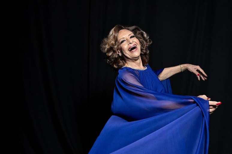 Divina Val&eacute;ria em ensaio para seu show no teatro