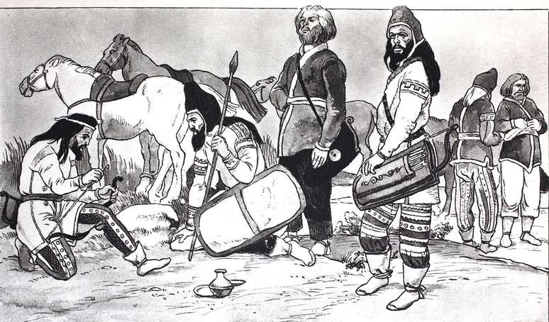 Grupo de citas do s&eacute;culo 8 ou 7 a.C.