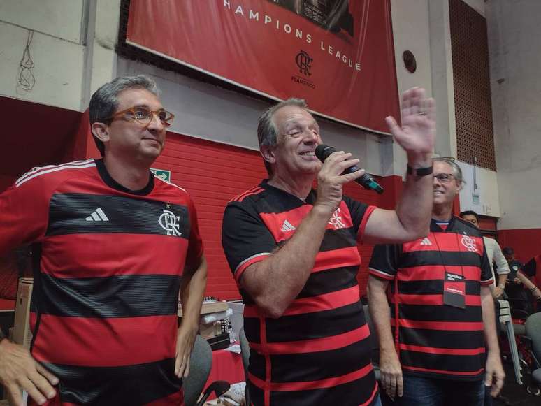 Willeman ao lado de Bap no dia da elei&ccedil;&atilde;o no Flamengo &ndash;
