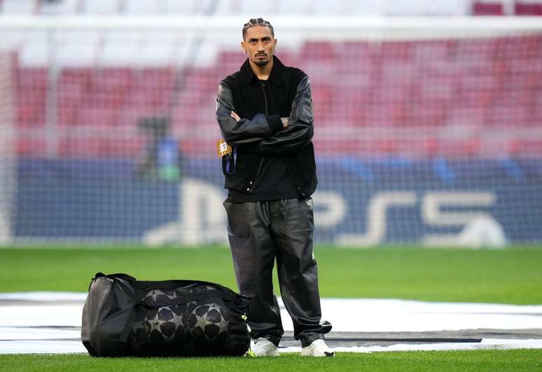 Raphinha antes de partida do Barcelona 