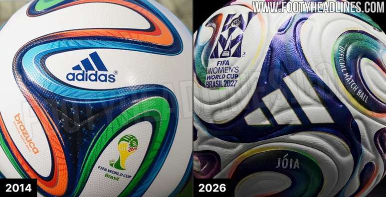 A nova bola Adidas J&oacute;ia ser&aacute; inspirada na Brazuka, a bola da Copa do Mundo masculina de 2014 