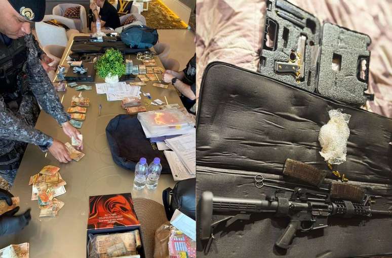 PF apreendeu dinheiro, documentos e at&eacute; armas durante a a&ccedil;&atilde;o