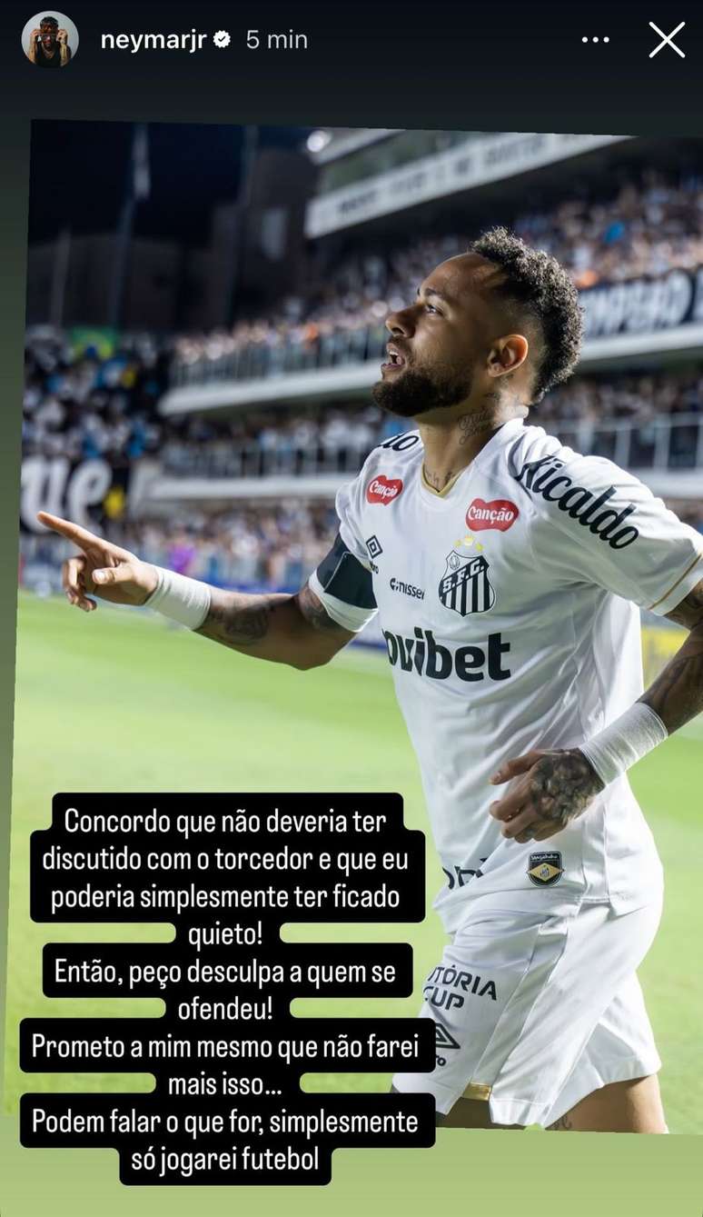 Neymar fala sobre discuss&atilde;o com torcedores