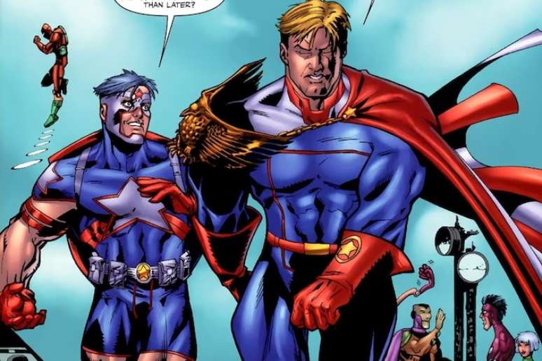 Soldier Boy tentando atrair a simpatia do Capit&atilde;o P&aacute;tria em 'The Boys'