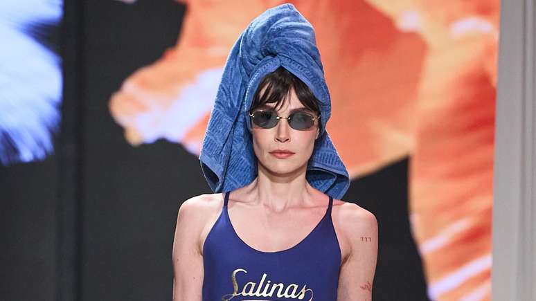 Ellen Milgrau no desfile da Salinas no Rio Fashion Week 