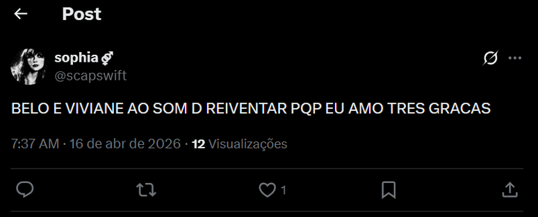 Rea&ccedil;&atilde;o de admirador da novela no X