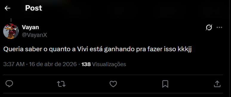 Rea&ccedil;&atilde;o de admirador da novela no X