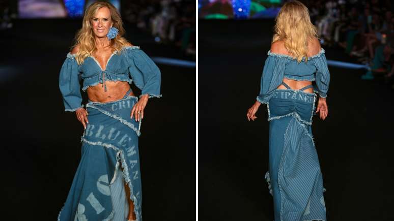 Hel&ocirc; Pinheiro no desfile da BlueMan 