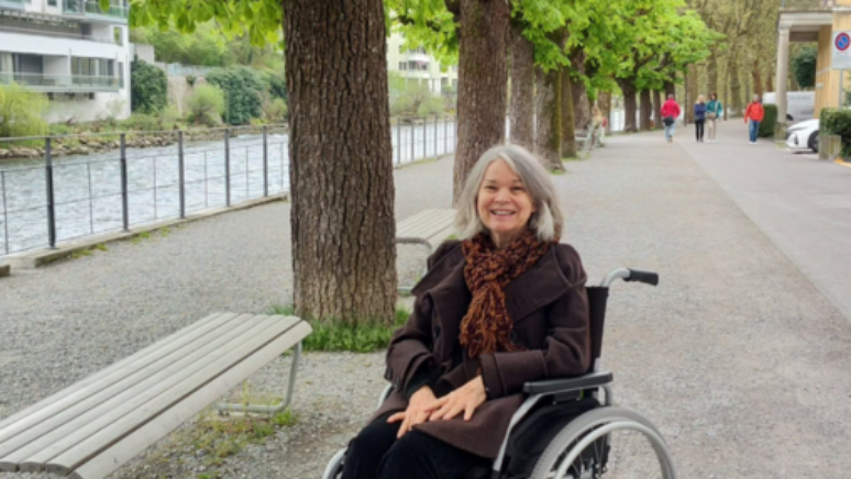 C&eacute;lia Maria Cassiano viajou pela Europa antes de ter morte assistida