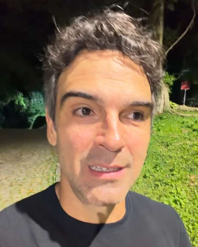 Tadeu Schmidt, em v&iacute;deo publicado em seu Instagram. 