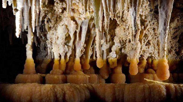 Bact&eacute;rias raras que se alimentam de rochas ajudam a dar forma aos espeleotemas da caverna de Lechuguilla
